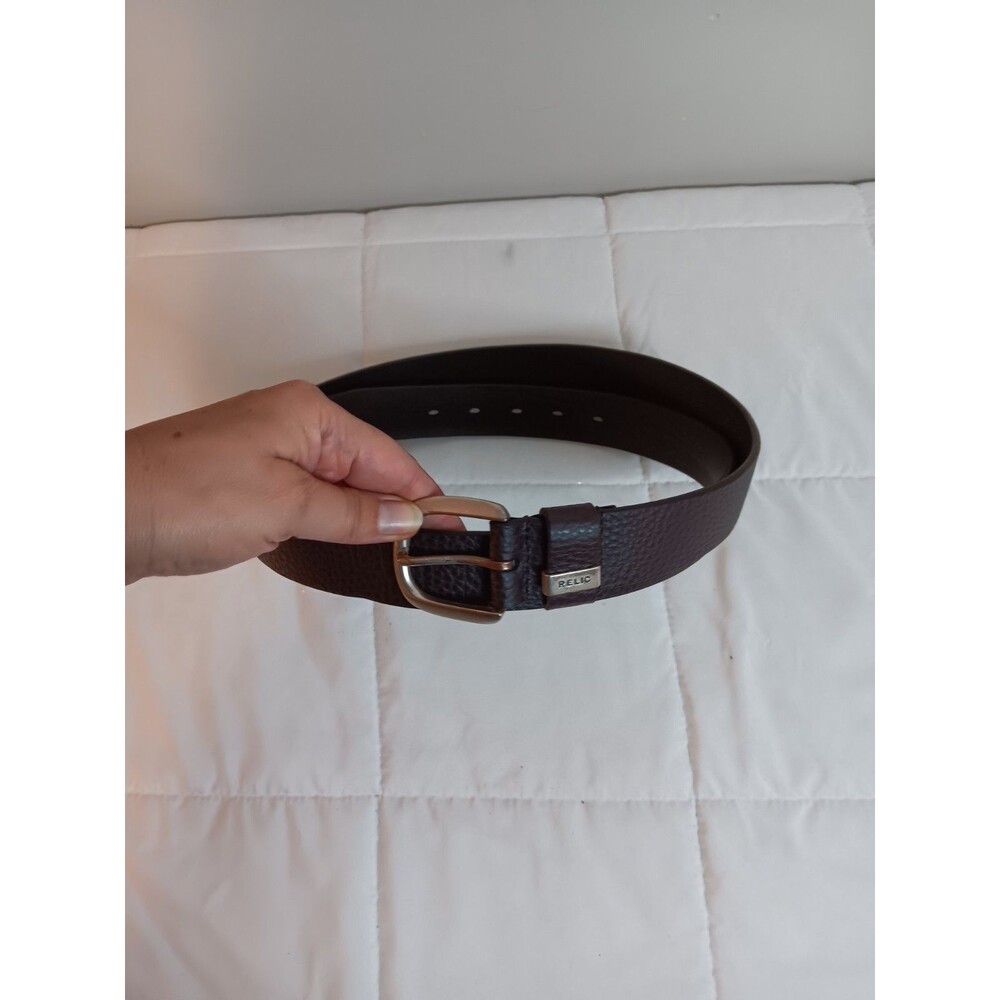 Relic Mens Brown Leather Belt Sz 2X